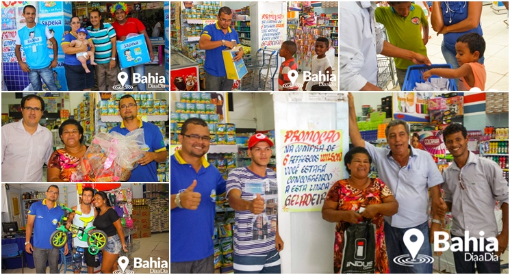 Super Casa da Farinha comemora o dia das crianas com brincadeiras e sorteios; (Foto: lex Matheus/Bahia Dia a Dia)