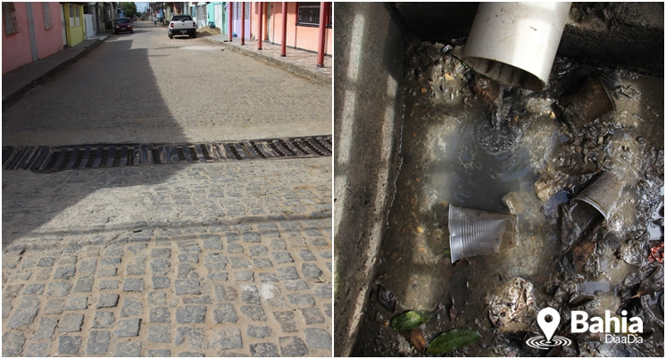 Moradores reclamam de mau cheiro provocado Bueiro (Alex Barbosa/Bahia Dia a Dia)