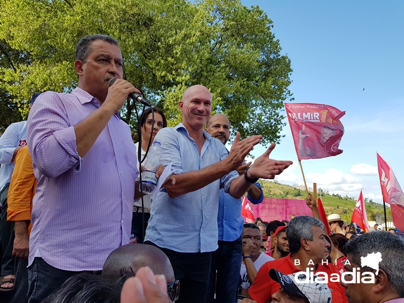 Rui Costa reafirmou sua parceria com o prefeito Luciano Francisqueto e disse que vai trabalhar em prol do desenvolvimento da regio. (Foto: Alex Gonalves/BAHIA DIA A DIA)