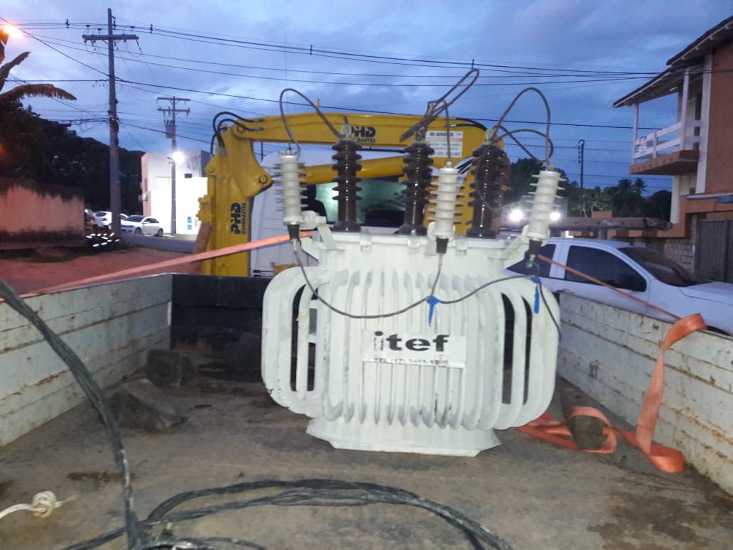 Foto: Divulgação/Polícia Civil - Um transformador de 45 kVa foi retirado do local e apreendido.