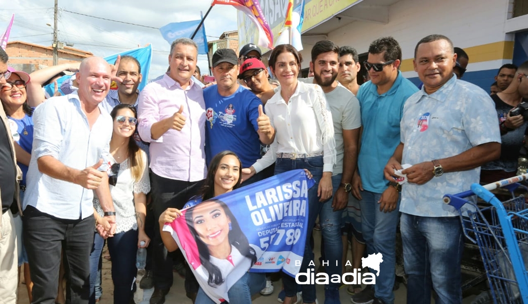 Luciano Francisqueto leva multido s ruas para receber Rui Costa em Itabela. (Foto: Alex Gonalves/BAHIA DIA A DIA)