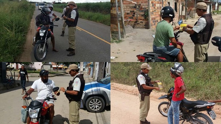 Motociclistas so conscientizados sobre importncia do uso do capacete