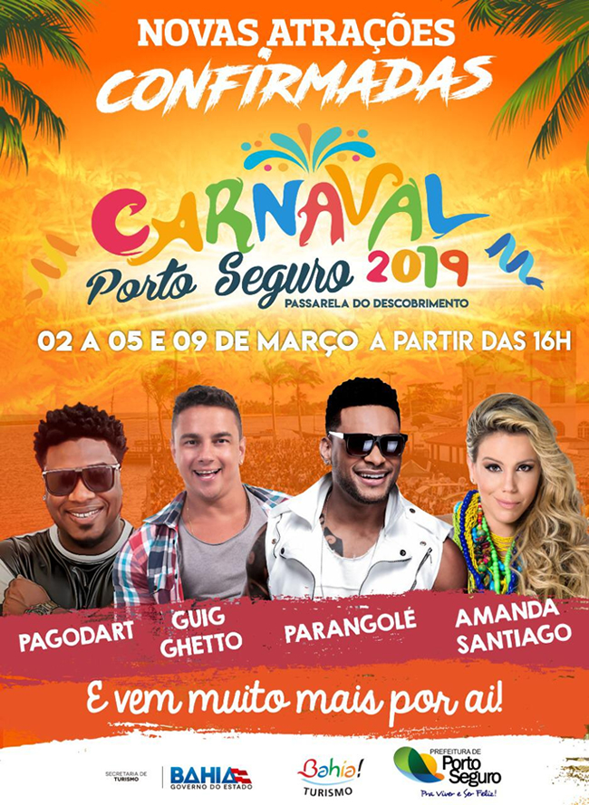 Prefeitura confirma mais quatro atraes no Carnaval de Porto Seguro