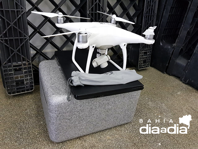 Drone foi utilizado para fiscalizar eleio em Itabela. (Foto: Alex Gonalves/BAHIA DIA A DIA)
