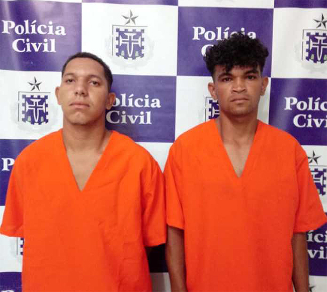 Cleiton Almeida Sena de 20 anos, e Leonardo Santos da Silva, de 22, foram presos na ao. (Foto: BAHIA DIA A DIA)