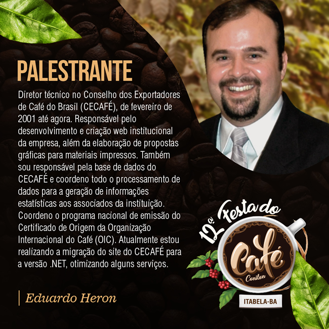 Festa do Caf apresenta palestra sobre os desafios da cafeicultura no Brasil 