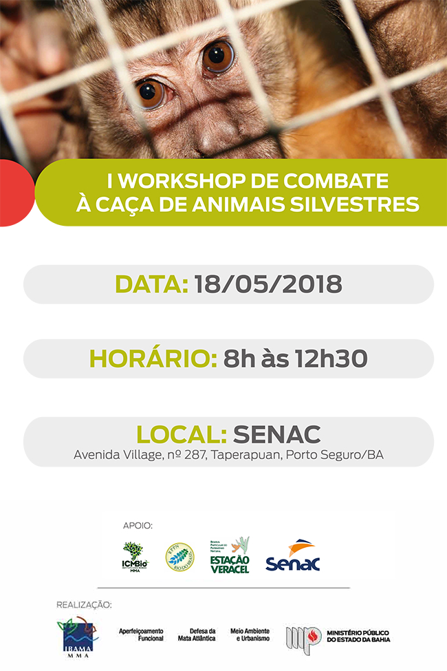 MP e Ibama promovem Workshop de Combate  Caa de Animais Silvestres