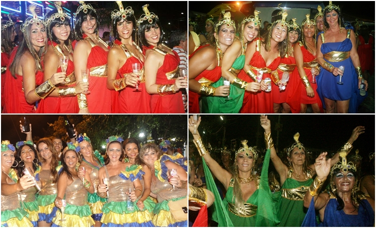 Carnaval de Porto Seguro: as Poderosas brilham de deusas gregas. (Foto: Divulgao)