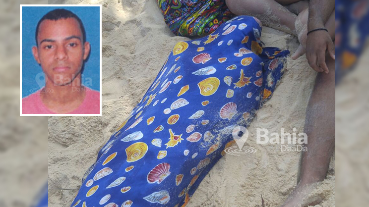 Carlos de Jesus Santos Filho de 22 anos morreu afogado na praia dos nativos, em Trancoso. (Foto: Leitor BDD via WhatsApp)