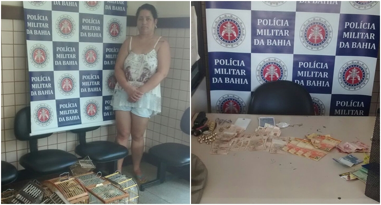 Presa líder do tráfico em Santa Cruz Cabrália. (Foto: Divulgação/PM) Presa líder do tráfico em Santa Cruz Cabrália. (Foto: Divulgação/PM)