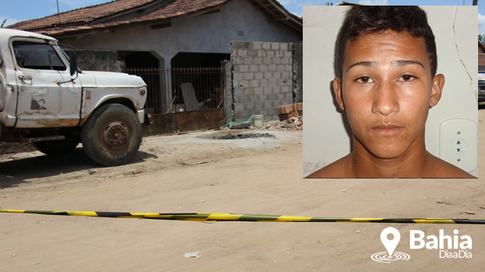 Jovem  morto a tiros enquanto trabalhava em construo no palmares, em Itabela. (Foto: Alex Barbosa/Bahia Dia a Dia)
