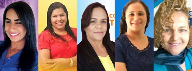 Eleitas: Arielle Colares, Arlete da jaqueira ,Sueli Biucher, (reeleita), Pricila Costa e Rose Dias (reeleita). 