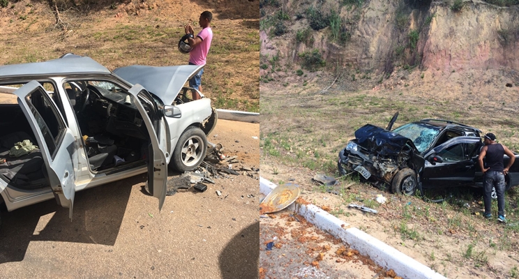 Cinco ficam feridos em batida entre carros em Monte Pascoal 