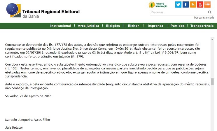 Com campanha nas ruas Ademar Pinto tem candidatura barrada pelo TSE 7