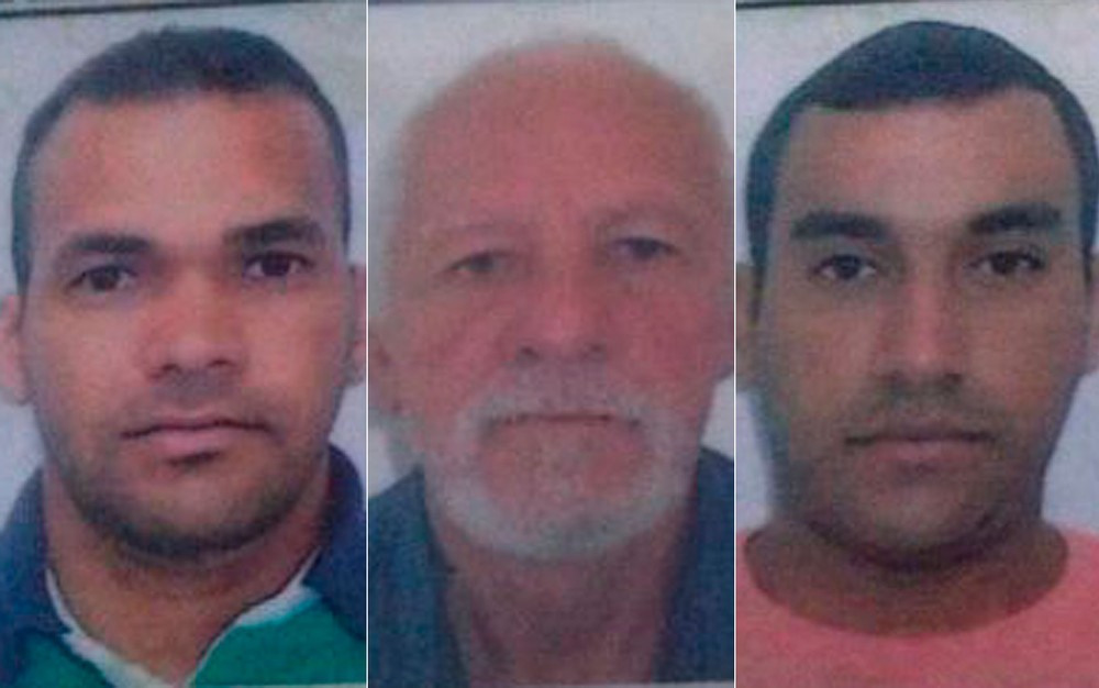 Motorista, o sogro e o ajudante morreram no local do acidente na Bahia (Foto: Montagem / G1)