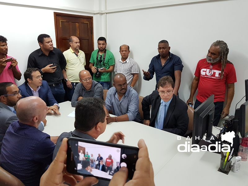 Prefeito e APLB discutem precatrio em audincia de conciliao. (Foto: Alex Gonalves/BAHIA DIA A DIA)