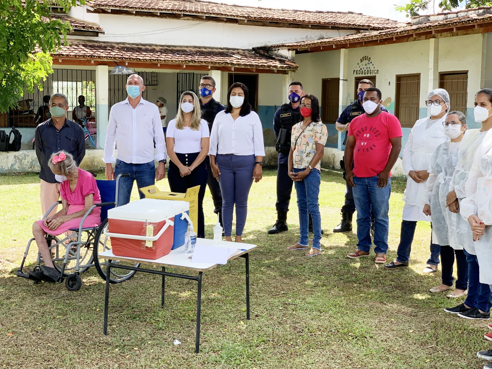 Itabela d incio  vacinao contra a Covid-19. (Foto: Alex Gonalves/BAHIA DIA A DIA)