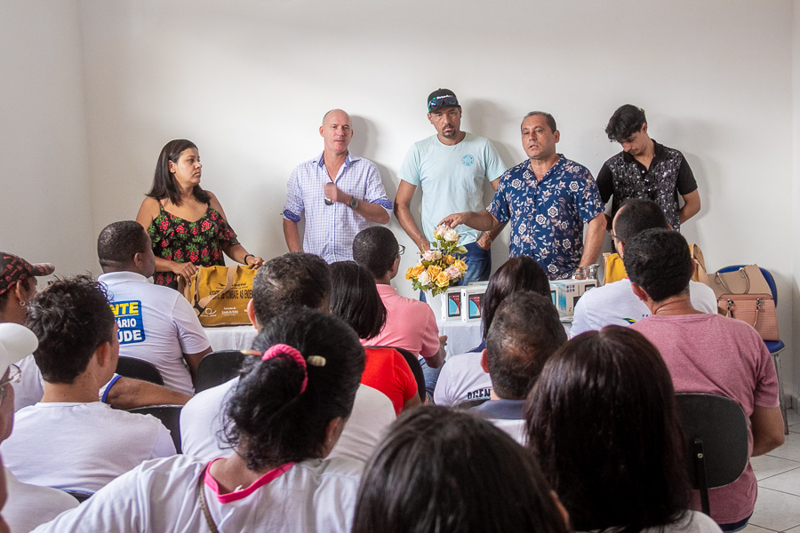 Evento contou com a presena do prefeito, Luciano Francisqueto, da secretaria de sade, Wadla Cassiano, secretrios municipais e vereadores. (Foto: Divulgao)