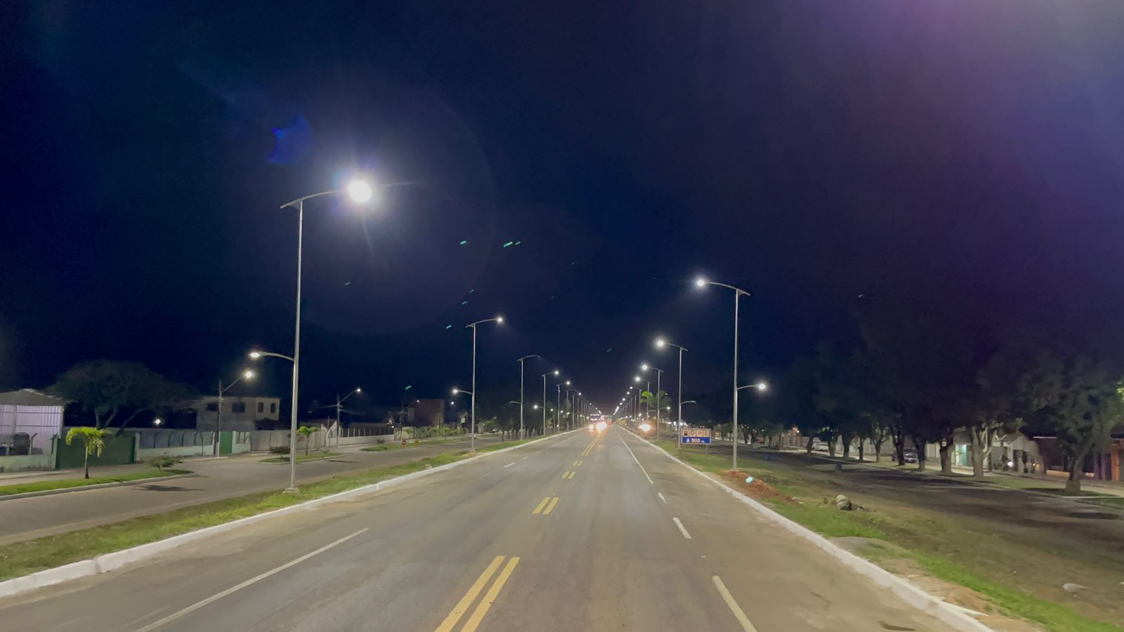 Itabela j tm acesso a maior visibilidade no percurso com a moderna iluminao de LED implantada s margens da rodovia. (Foto: Divulgao)