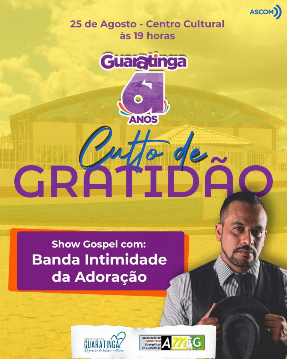 Festa de aniversrio tem abertura com Show Gospel nesta quinta-feira