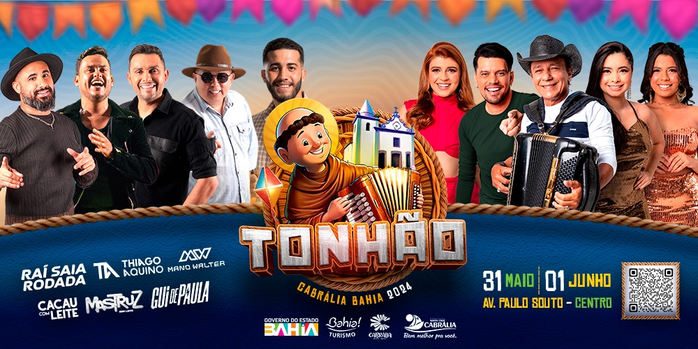 Programao do Tonho 2024 tem Ra Saia Rodada, Mastruz com Leite, Thiago Aquino, Mano Walter e mais