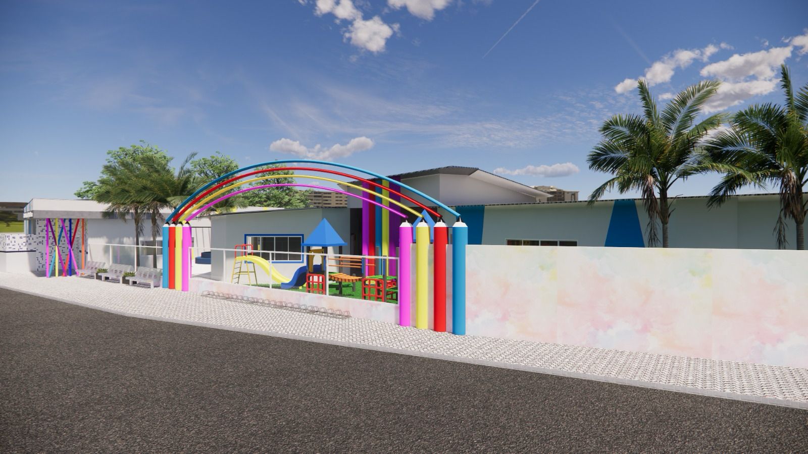 Eun�polis: Com obra de alto padr�o, Creche Ayrton Senna est� ganhando estrutura moderna e mais vagas