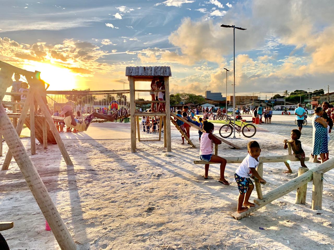 Nova Praa de lazer mais diverso e qualidade de vida para a comunidade de Itabela. (Foto: Alex Gonalves-BAHIA DIA A DIA )