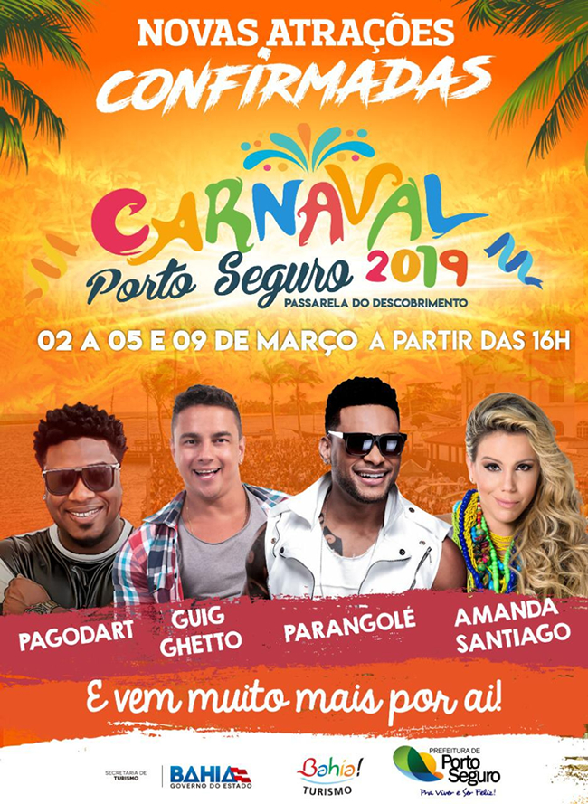 Prefeitura confirma mais quatro atraes no Carnaval de Porto Seguro