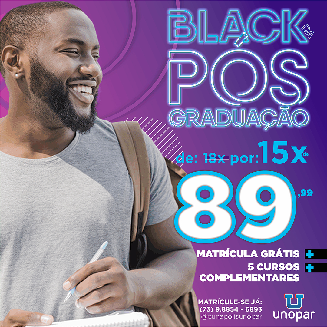 Comeou o tradicional Black Friday de Ps Graduao dos polos da UNOPAR Eunpolis e Itabela. (Foto: Divulgao)