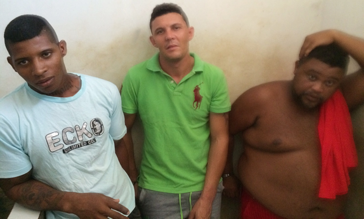 Trio preso durante ao da policia. (Foto: Divulgao)