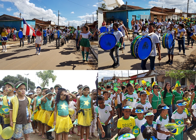 Desfiles escolares percorreram principais ruas da cidade. (Foto: Alex Gonalves/BAHIA DIA A DIA)