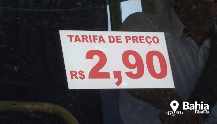 Tarifa de nibus em Porto Seguro que custava 2,70, agora custa 2,90.  (Foto: C.Silveira/Bahia Dia a Dia)