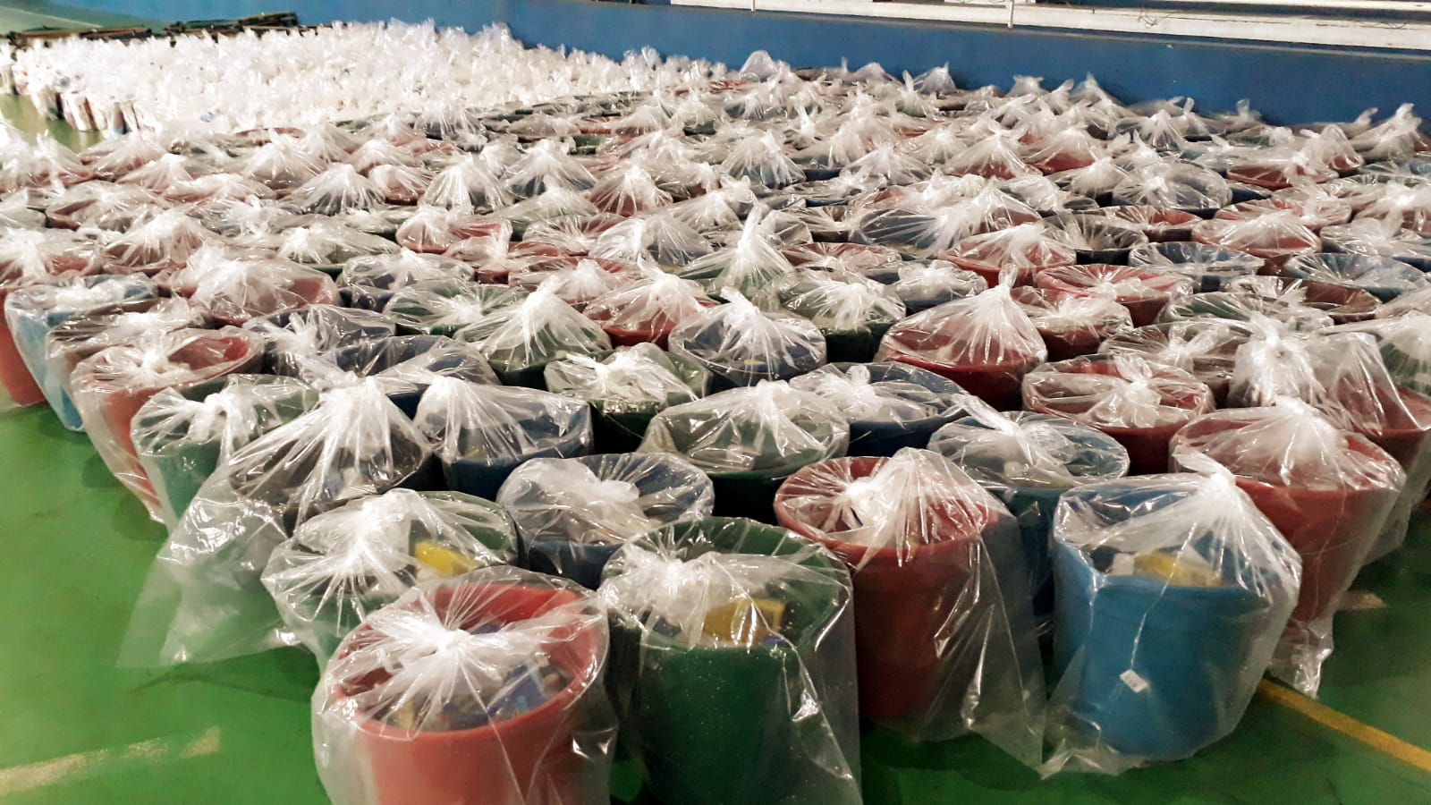 Kits com itens de limpeza e de higiene foram destinados  populao de Eunpolis. (Foto: Divulgao)