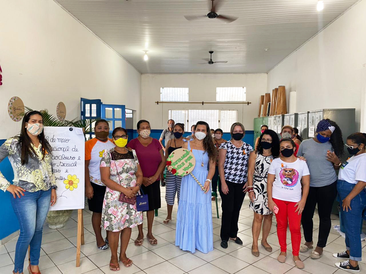 A palestra aconteceu durante visita da prefeita ao CRAS I, na rua Bela Vista, bairro Pequi. (Foto: Divulgao)