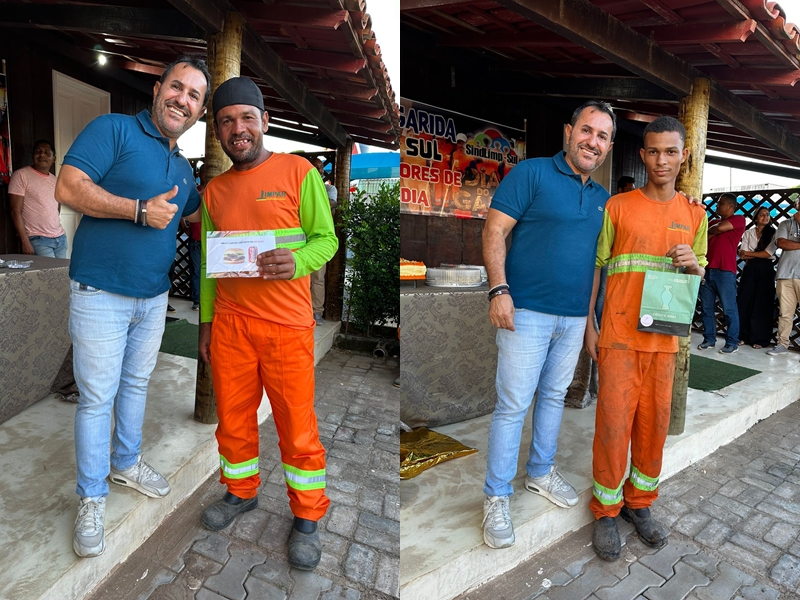 Empresa LIMPAR realiza comemorao ao Dia do Gari pela 7 vez consecutiva em Itabela. (Foto: Divulgao)